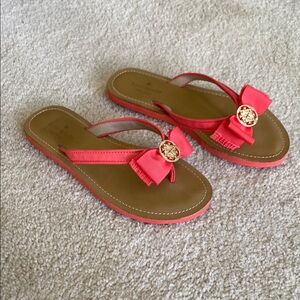 Kate Spade Coral Sandals with Bow Detail, 6
